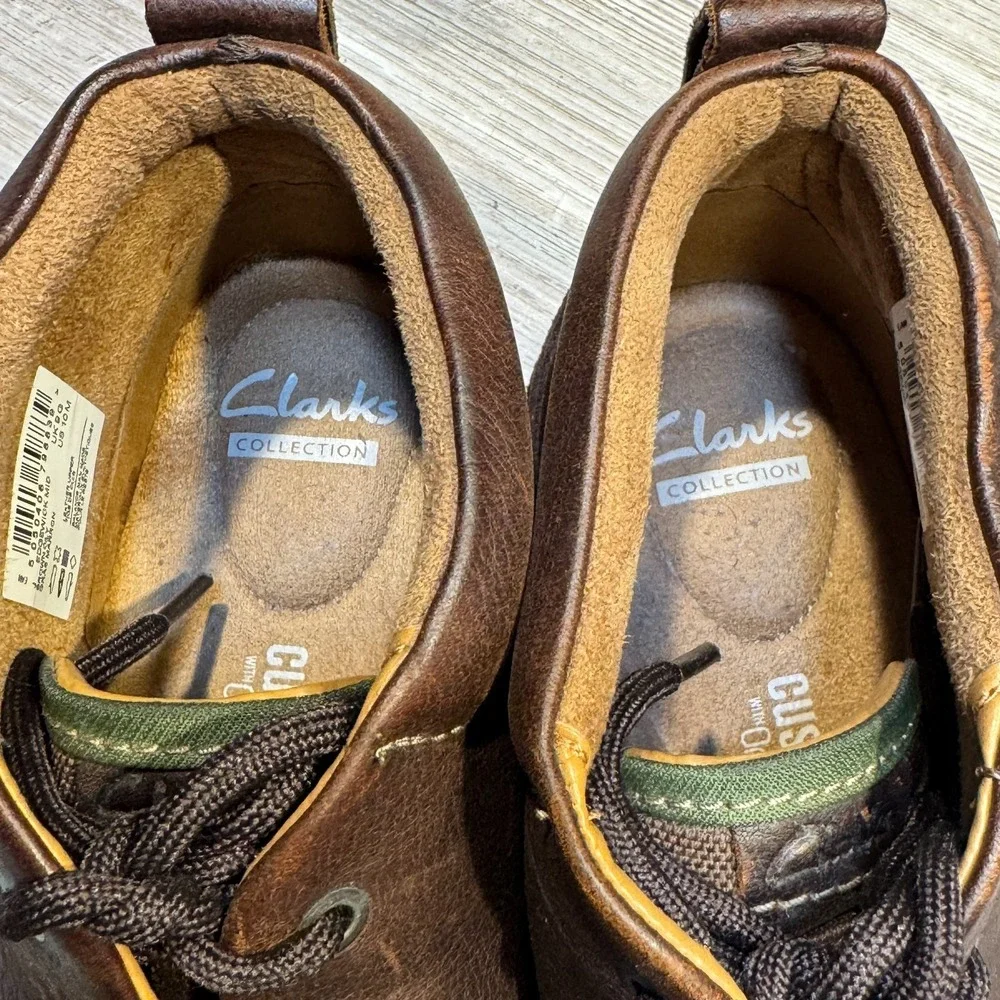 Clarks Edgewick Mid Chukka Men's‎ Sz 10M Brown Soft Cushion Ortholite Comfort